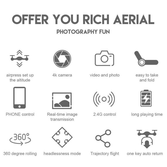 FPV Drone with 4K Dual HD Cameras Upgraded Version RC Quadcopter for Adu… - Picture 2 of 8